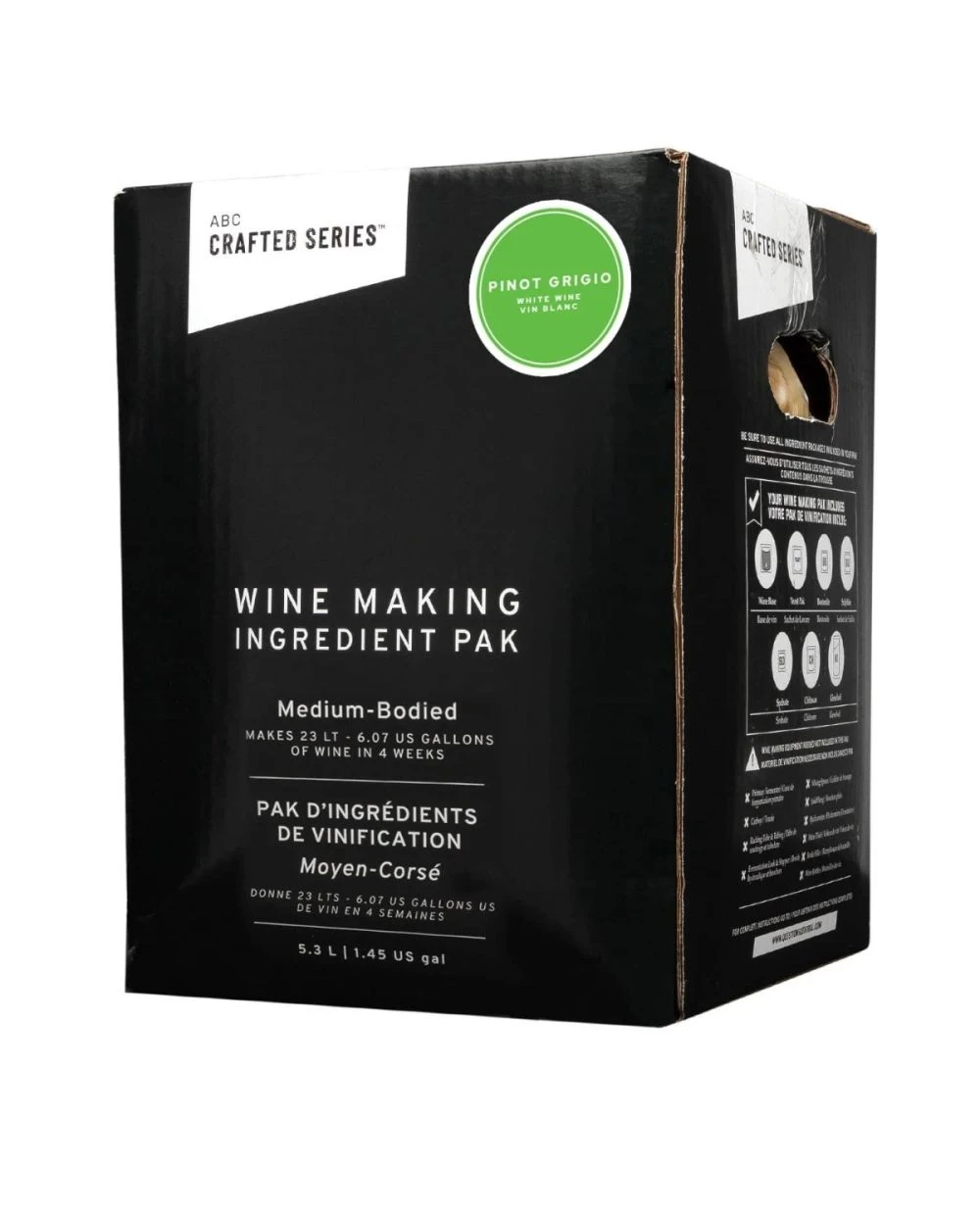 ABC Pinot Grigio Wine Kit - Medium Bodied 11.5% 5.2 Litres Juice 1 ABC Pinot Grigio Wine Kit - Medium Bodied 11.5% 5.2 Litres Juice