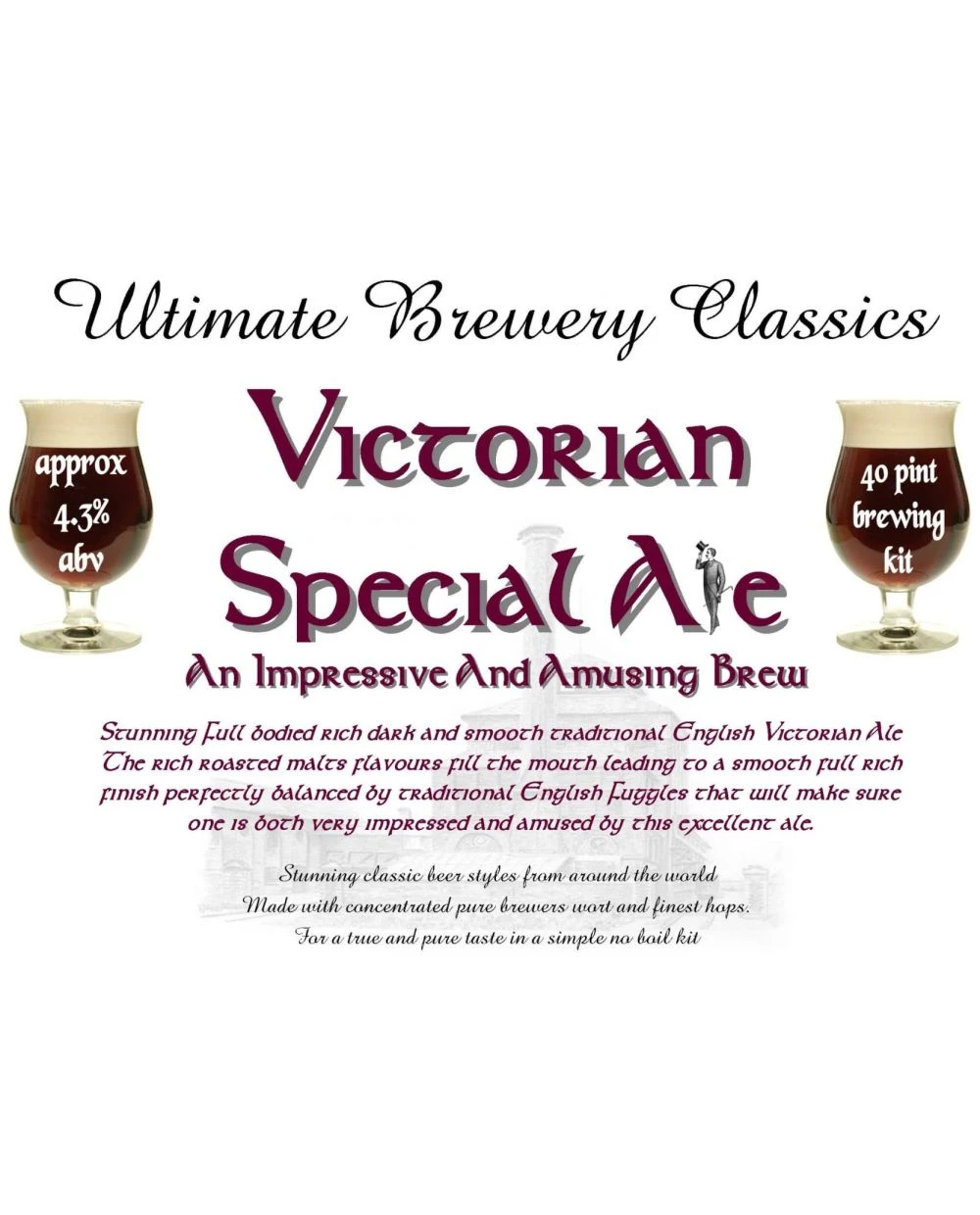 Ultimate Brewery Classics Victorian Special Beer Kit 1 Ultimate Brewery Classics Victorian Special Beer Kit